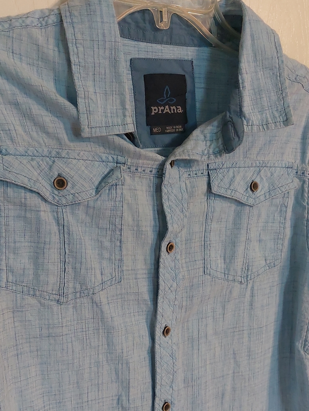Prana Light Blue Long-Sleeve Button Shirt - Picture 3 of 5